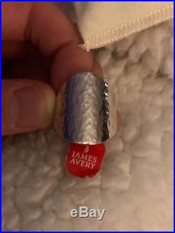 James avery retired hammered oval ring NWT BIN