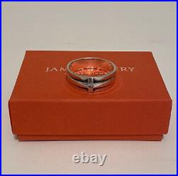 James avery retired wedding band ring diamond sterling silver mens size 15 cross