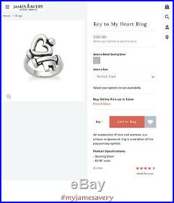 James avery ring size 7