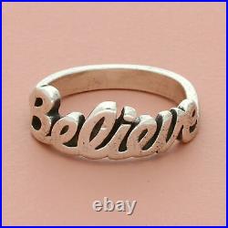 James avery sterling silver retired believe ring size 5.5