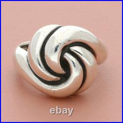 James avery sterling silver retired chunky swirl knot ring size 7