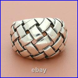 James avery sterling silver retired chunky woven dome ring size 7