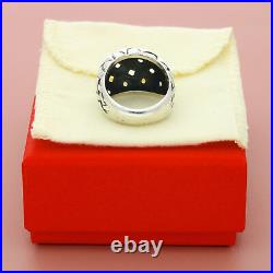 James avery sterling silver retired chunky woven dome ring size 7