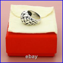 James avery sterling silver retired chunky woven dome ring size 7