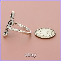 James avery sterling silver retired elongated scroll ring size 8.5