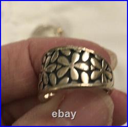 James avery sterling silver retired spring blossom ring size 7