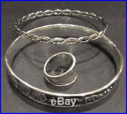Lot 3 James Avery Noah's Ark Animals Bracelets Ring Sterling Silver Jewelry