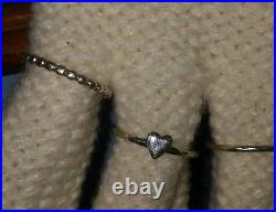 Lot 4 James Avery Stackable Rings Beaded Lots Of Love Textured Faith Size 6.5