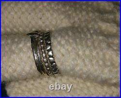 Lot 4 James Avery Stackable Rings Beaded Lots Of Love Textured Faith Size 6.5