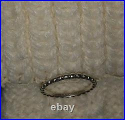 Lot 4 James Avery Stackable Rings Beaded Lots Of Love Textured Faith Size 6.5