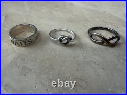 Lot Of 3 Silver Retired James Avery Rings L7