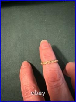Lovely James Avery 14k Gold Rope Ring Size 5