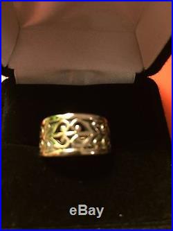Lovely James Avery Open Adorned Heart 14k Gold Band Ring Size 6