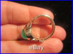 Magnificent Mint Retired James Avery Sterling Green Chrysoprase Scrolled Ring-nr