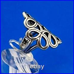 MINT Condition Retired James Avery Long Tracery Ring Sz 8 Silver Rare Piece
