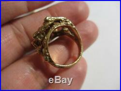 Magnificent Mib Rare James Avery Solid 14k Yg Large Mod Branch Ring-8.41 Grams