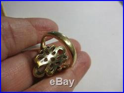 Magnificent Mib Rare James Avery Solid 14k Yg Large Scroll Ring-9 Grams-size 7.5