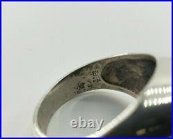 Mens James Avery Sterling Silver Square Black Onyx Band Ring Size 8.5 God Lord