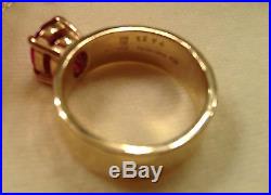 NEW JAMES AVERY 14K GOLD JULIETTA RED RUBY RINGEXTREMELY RARESIZE 5.75$1300