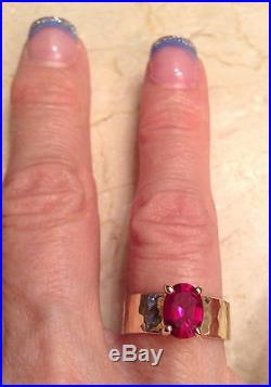 NEW JAMES AVERY 14K GOLD JULIETTA RED RUBY RINGEXTREMELY RARESIZE 5.75$1300
