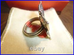 NEW James Avery 6.5 Mariposa Butterfly Ring Sterling Silver 925/Bronze RETIRED