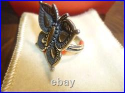 NEW James Avery 6.5 Mariposa Butterfly Ring Sterling Silver 925/Bronze RETIRED