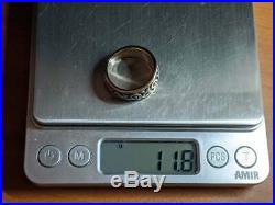 NEW James Avery 9.25 Sterling Silver 14k Gold Scrolled Fleur-De-Lis Ring Box Bag