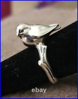 NEW RETIRED James Avery Bird On A Branch Sterling Silver Ring Sz 7 7.25