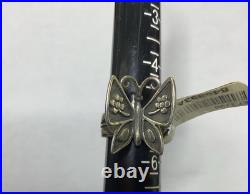 NWT RARE VTG 2000's James Avery Sterling Silver Butterfly & Tulip Ring SZ 5.5