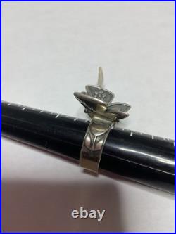 NWT RARE VTG 2000's James Avery Sterling Silver Butterfly & Tulip Ring SZ 5.5