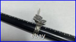 NWT RARE VTG 2000's James Avery Sterling Silver Butterfly & Tulip Ring SZ 5.5