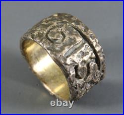 OOAK Custom James Avery Sterling Silver HAMMERED BAND RING GTS Engraved 6.5