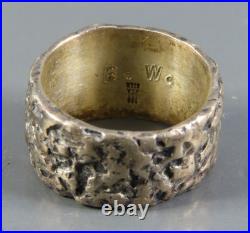 OOAK Custom James Avery Sterling Silver HAMMERED BAND RING GTS Engraved 6.5