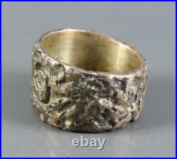 OOAK Custom James Avery Sterling Silver HAMMERED BAND RING GTS Engraved 6.5