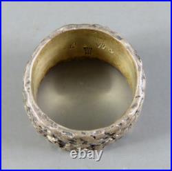 OOAK Custom James Avery Sterling Silver HAMMERED BAND RING GTS Engraved 6.5