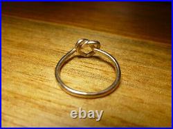 PETITE JAMES AVERY 14k Yellow Gold Heart Knot Promise Ring Size 6.25