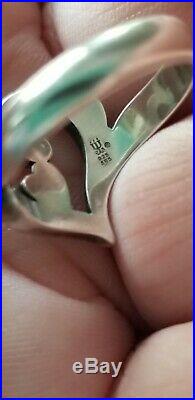 Pretty James avery sterling Silver 925 14K Dot heart ring size 6