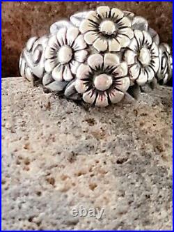 RARE! Gorgeous James Avery Flower Dome Ring Size 5.5 with Orig. JA Box and Pch