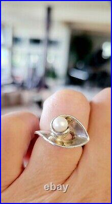 RARE! Gorgeous James Avery Pearl Ring Size 6 Vintage Beautiful Piece