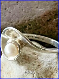 RARE! Gorgeous James Avery Pearl Ring Size 6 Vintage Beautiful Piece