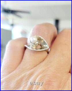 RARE! Gorgeous James Avery Pearl Ring Size 6 Vintage Beautiful Piece
