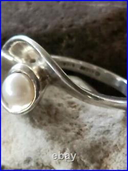 RARE! Gorgeous James Avery Pearl Ring Size 6 Vintage Beautiful Piece