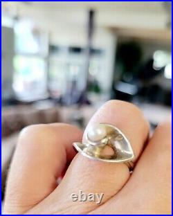 RARE! Gorgeous James Avery Pearl Ring Size 6 Vintage Beautiful Piece