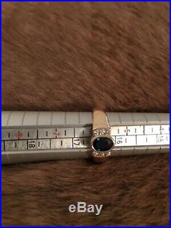 RARE James Avery 14K Gold Sapphire And Diamond Ring Size 6