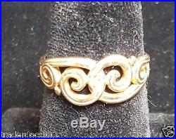 RARE James Avery 14k Sold Yellow Gold Open Lace Knot Ring 3.9 Grams SZ 9 UNIQUE