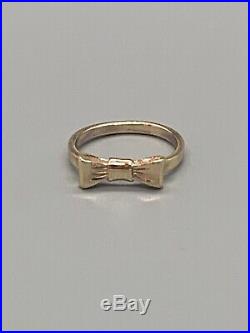 RARE James Avery 14k Yellow Gold Bow Ring 2.5