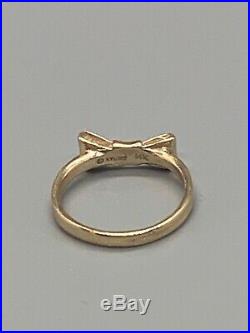 RARE James Avery 14k Yellow Gold Bow Ring 2.5