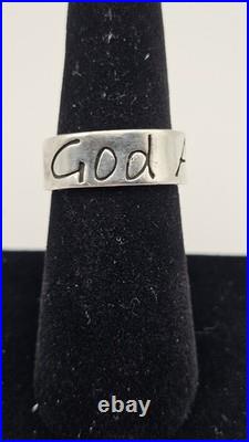 RARE! James Avery AWESOME GOD Sterling Silver. 925 Wide Band Ring SZ 6.25 RARE! James Avery AWESOME GOD Sterling Silver. 925 Wide Band Ring SZ 6.25