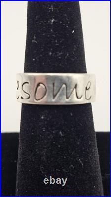 RARE! James Avery AWESOME GOD Sterling Silver. 925 Wide Band Ring SZ 6.25 RARE! James Avery AWESOME GOD Sterling Silver. 925 Wide Band Ring SZ 6.25