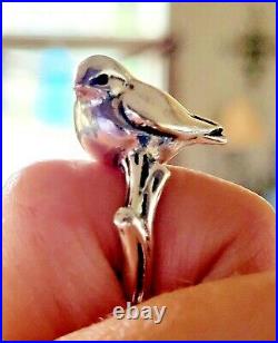RARE James Avery Bird on A Branch Retired Ring Size 4 SO CUTE